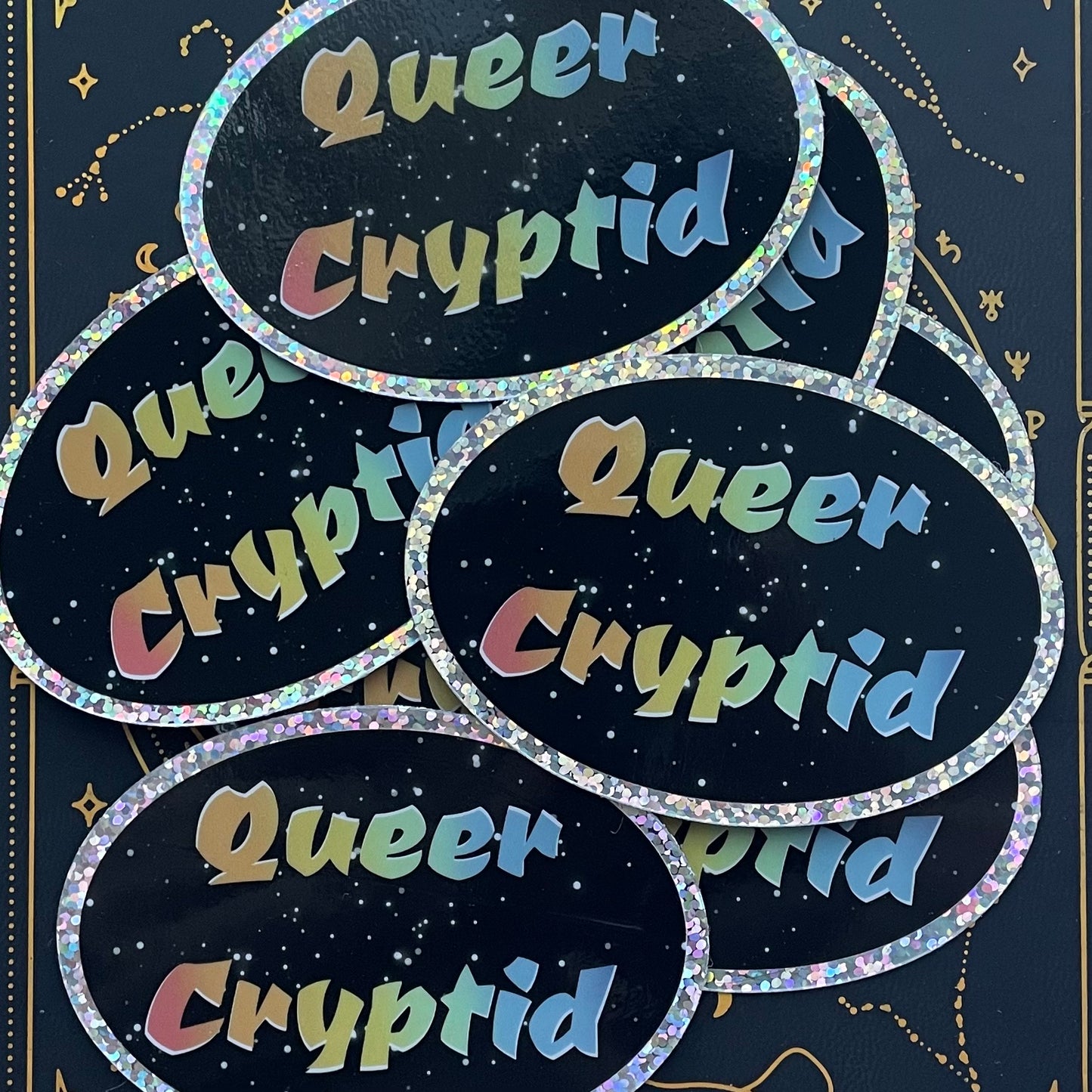 Glitter Queer Cryptid Sticker