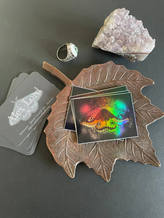 Holo Moth Sticker